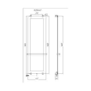 Электрический полотенцесушитель Allen Brau Infinity 00288921 44х140 см